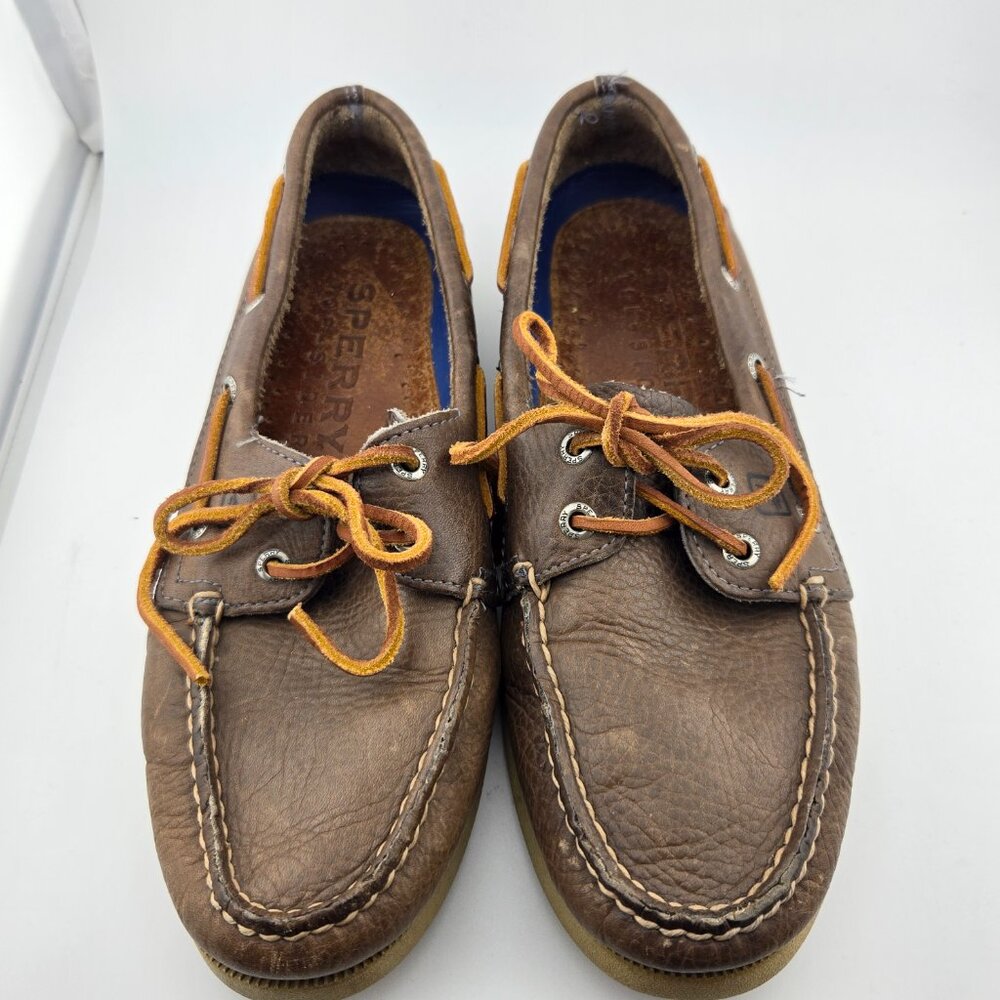 Sperry Top-Sider Men's Brown Leather Boat Loafers Size 8M